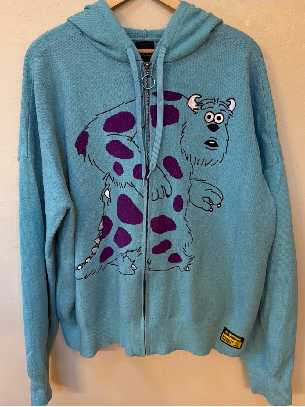 Disney Pixar Monsters Inc Sully Women's Knit Zippered Hoodie Plus Size 3X